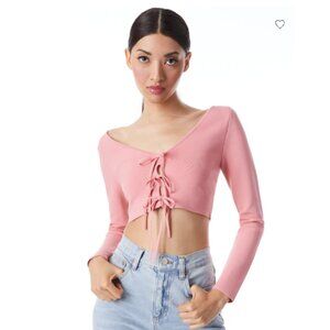 NWT Alice + Olivia Sharee Cropped Top
